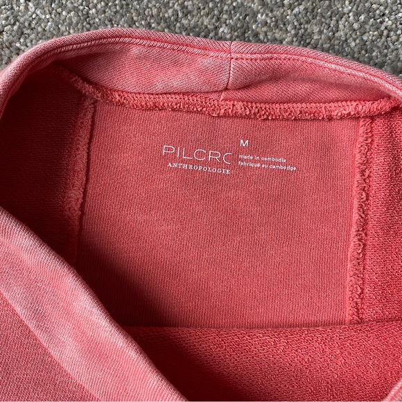 NWT PILCRO Sweatshirt, Women’s Size MED, Coral - ANTHROPOLOGIE - Picture 3 of 4